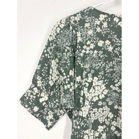 NWOT Joe Fresh Floral Mini Dress Green and White XS - Picture 4 of 5
